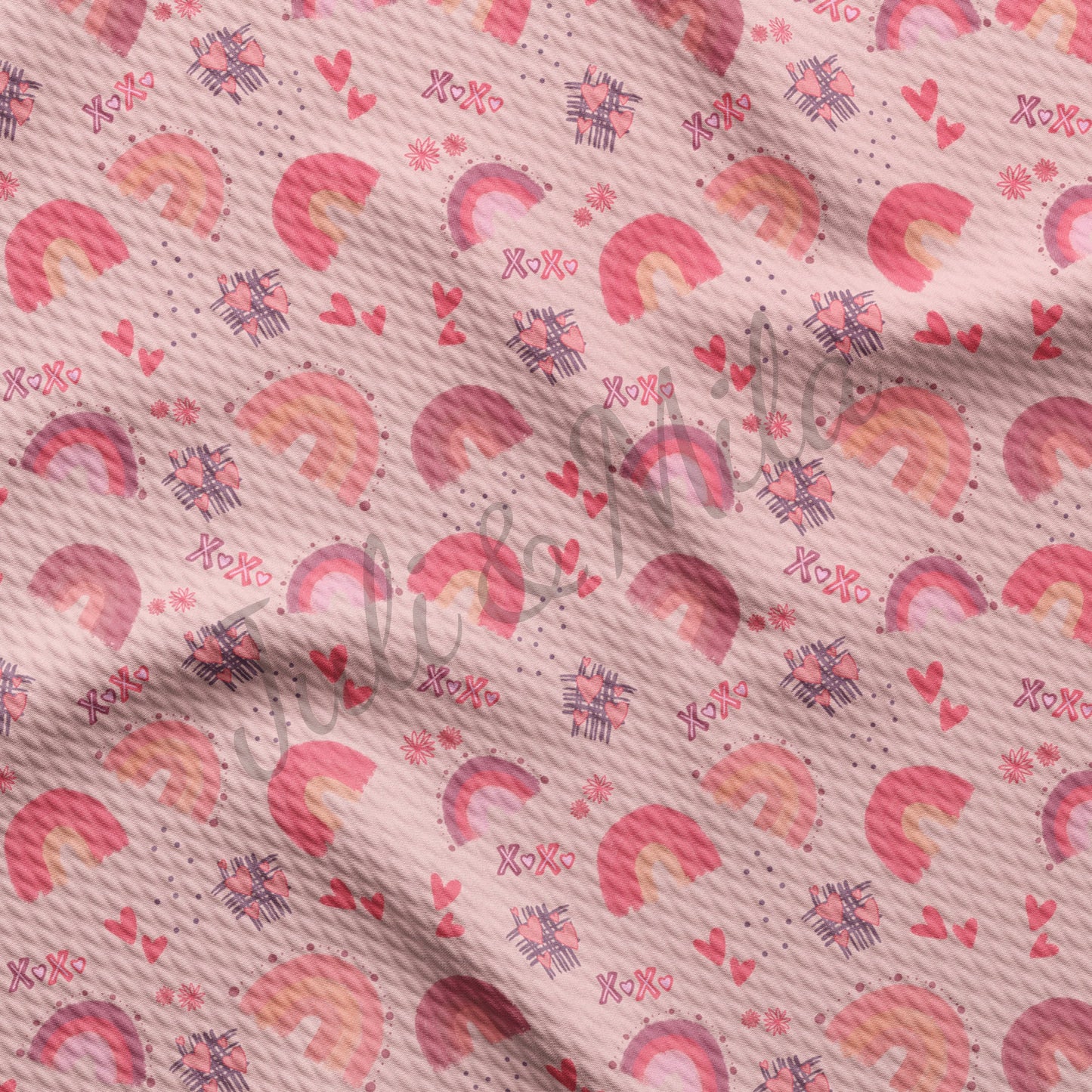 Printed Liverpool Bullet Textured Fabric by the yard 4Way Stretch Solid Strip Thick Knit Jersey Liverpool Fabric Rainbow31