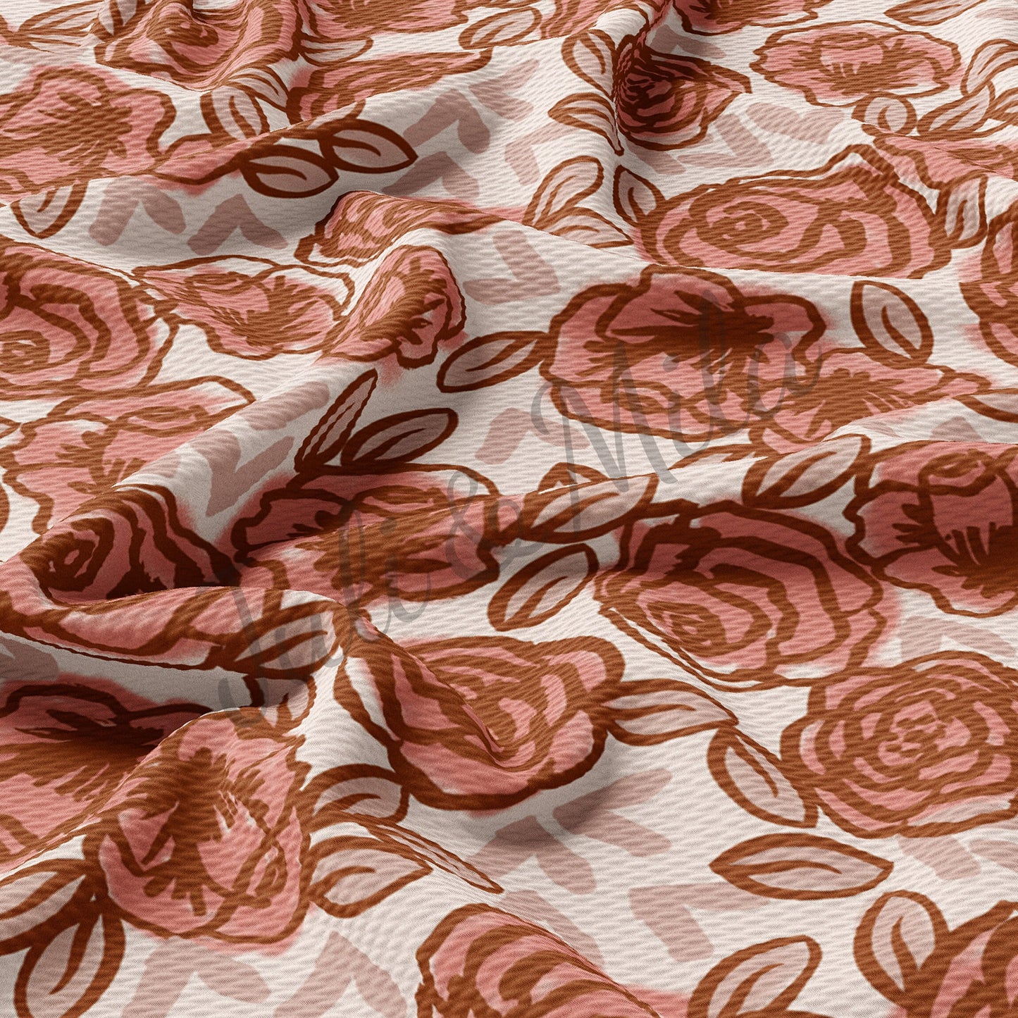 Valentines Day Floral Bullet Fabric VD52
