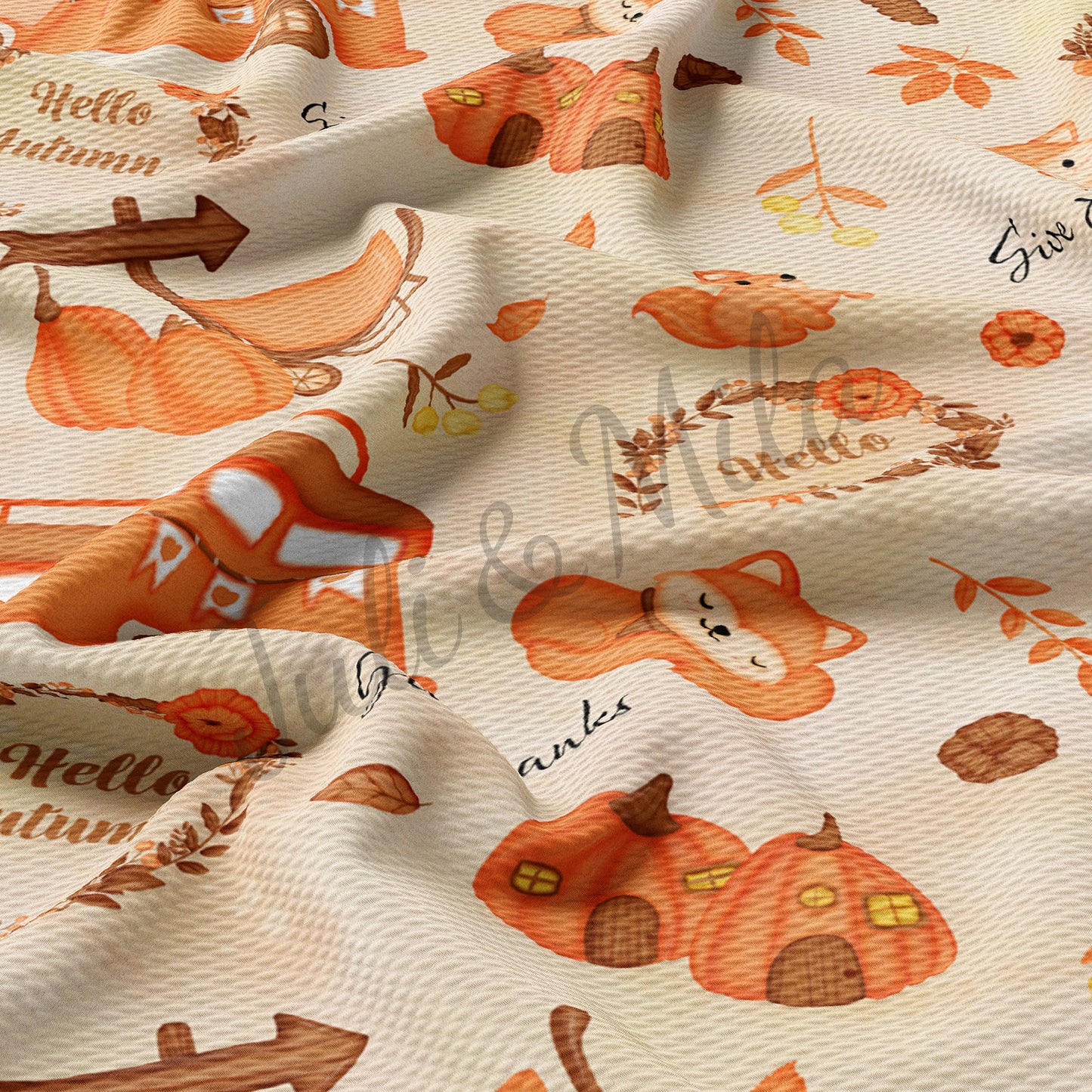 Printed Liverpool Bullet Textured Fabric by the yard 4Way Stretch Solid Strip Thick Knit Jersey Liverpool Fabric pumpkin116