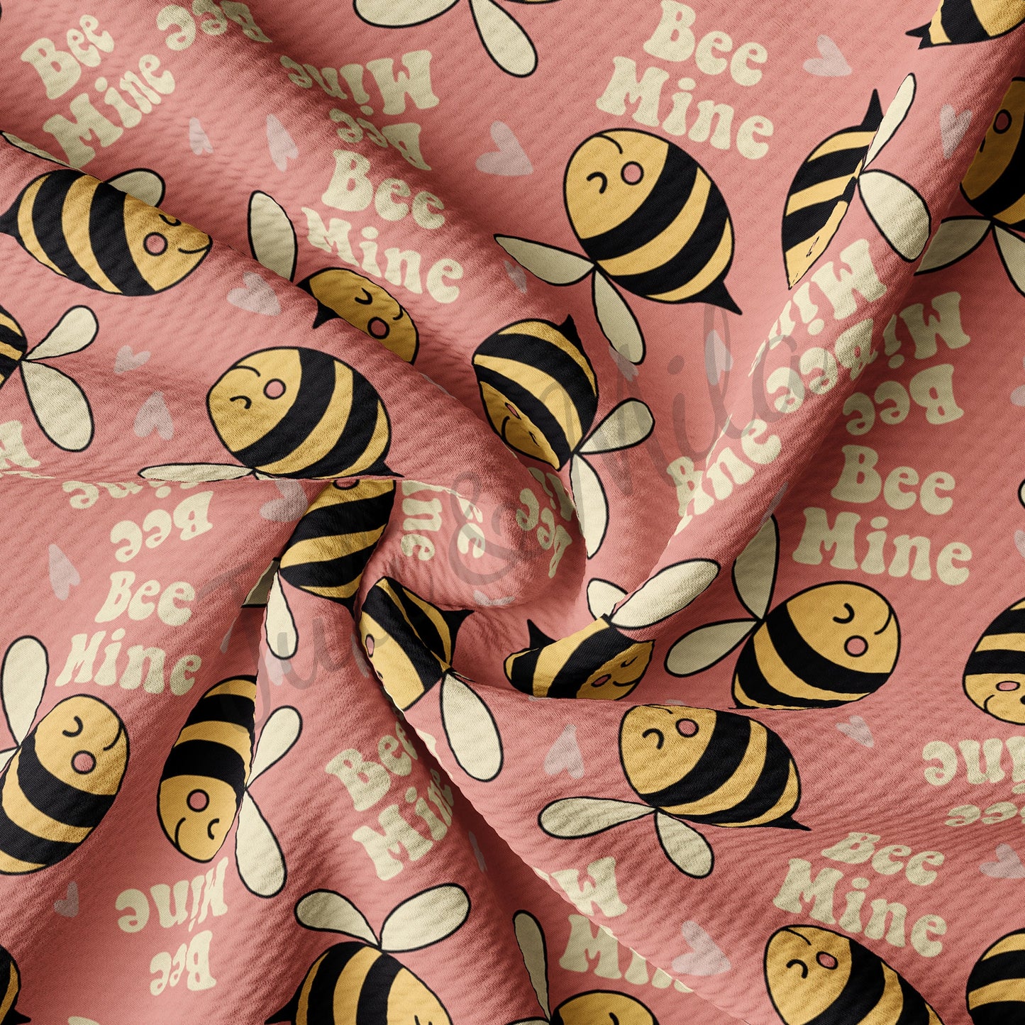 Valentines Day Bullet Fabric Bee Mine VD51