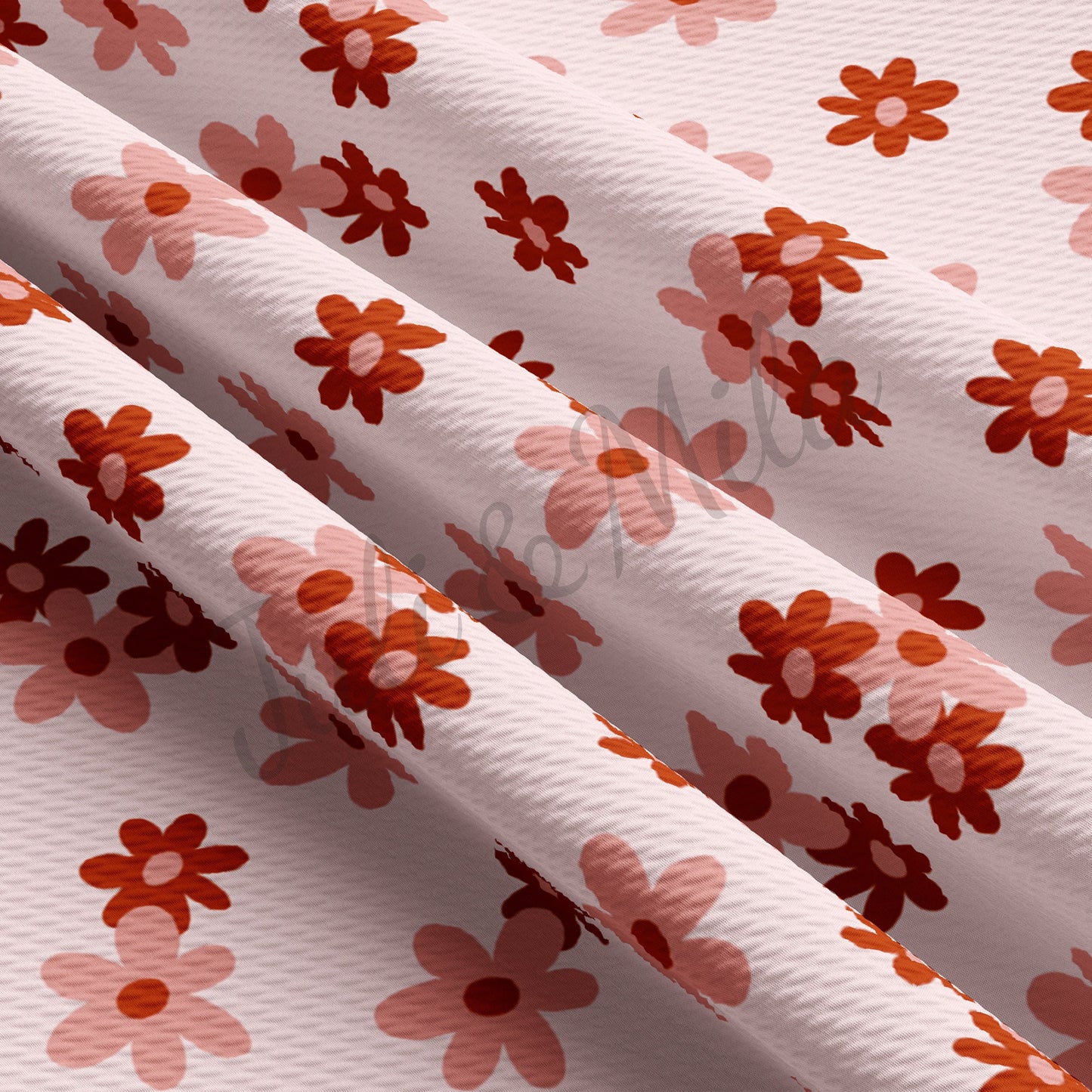 Valentines Day Bullet Textured Fabric  Floral111