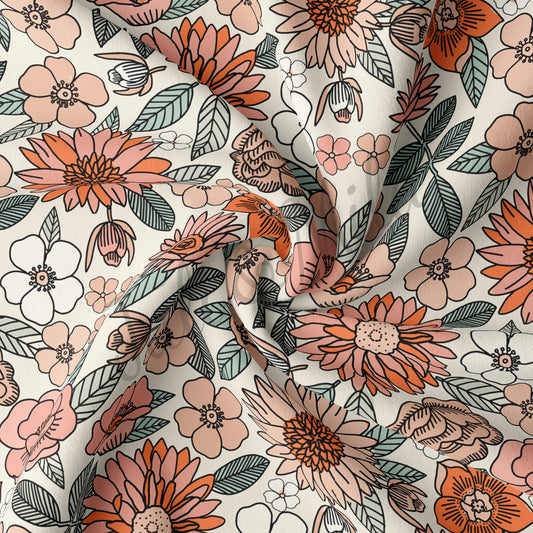DBP Fabric Double Brushed Polyester Fabric Floral56