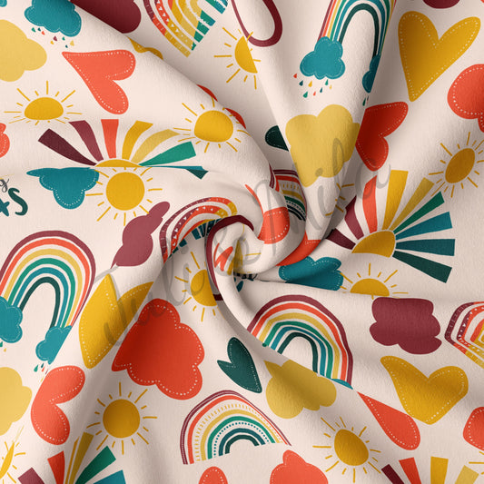 DBP Fabric Double Brushed Polyester Fabric  Rainbow9