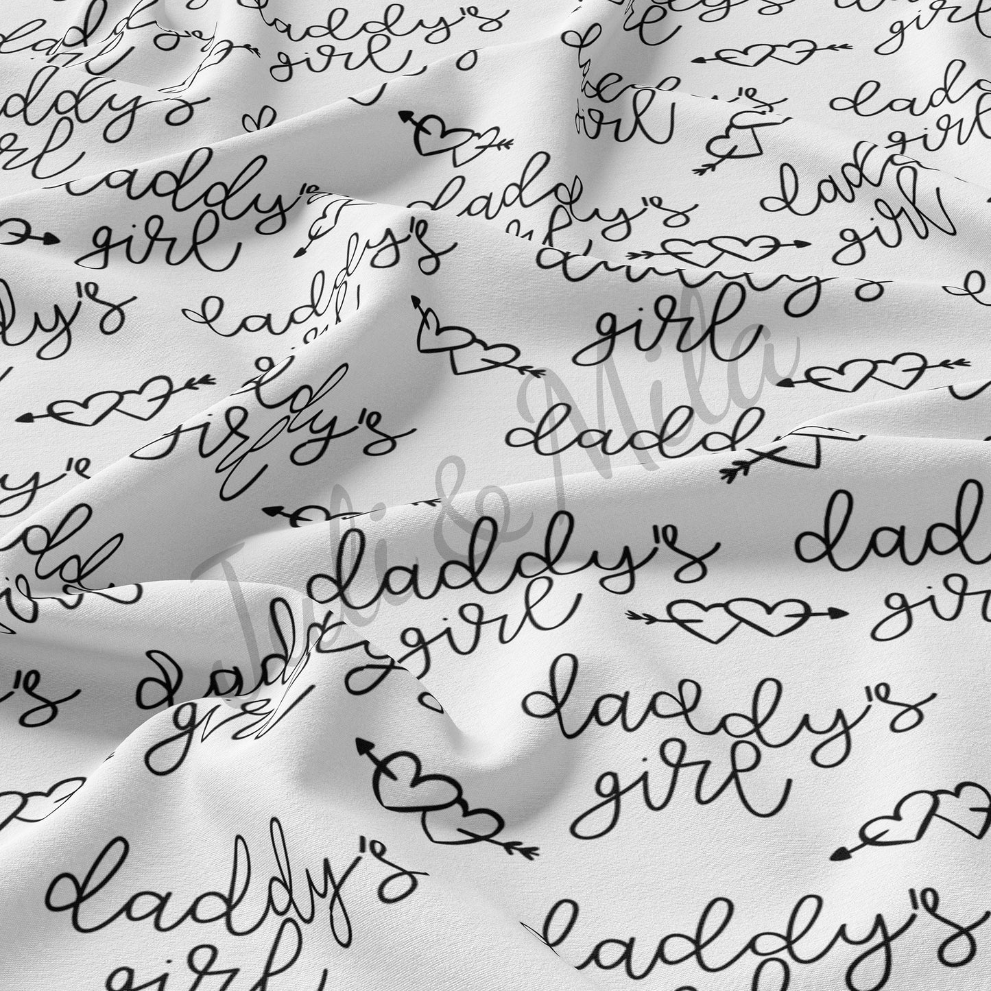 DBP Fabric Double Brushed Polyester Fabric Daddy's Girl DBP43