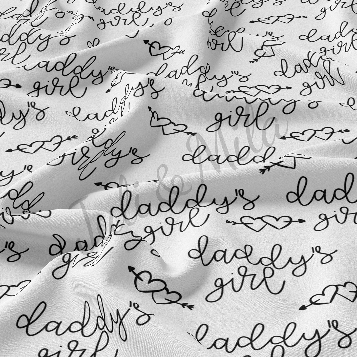 DBP Fabric Double Brushed Polyester Fabric Daddy's Girl DBP43