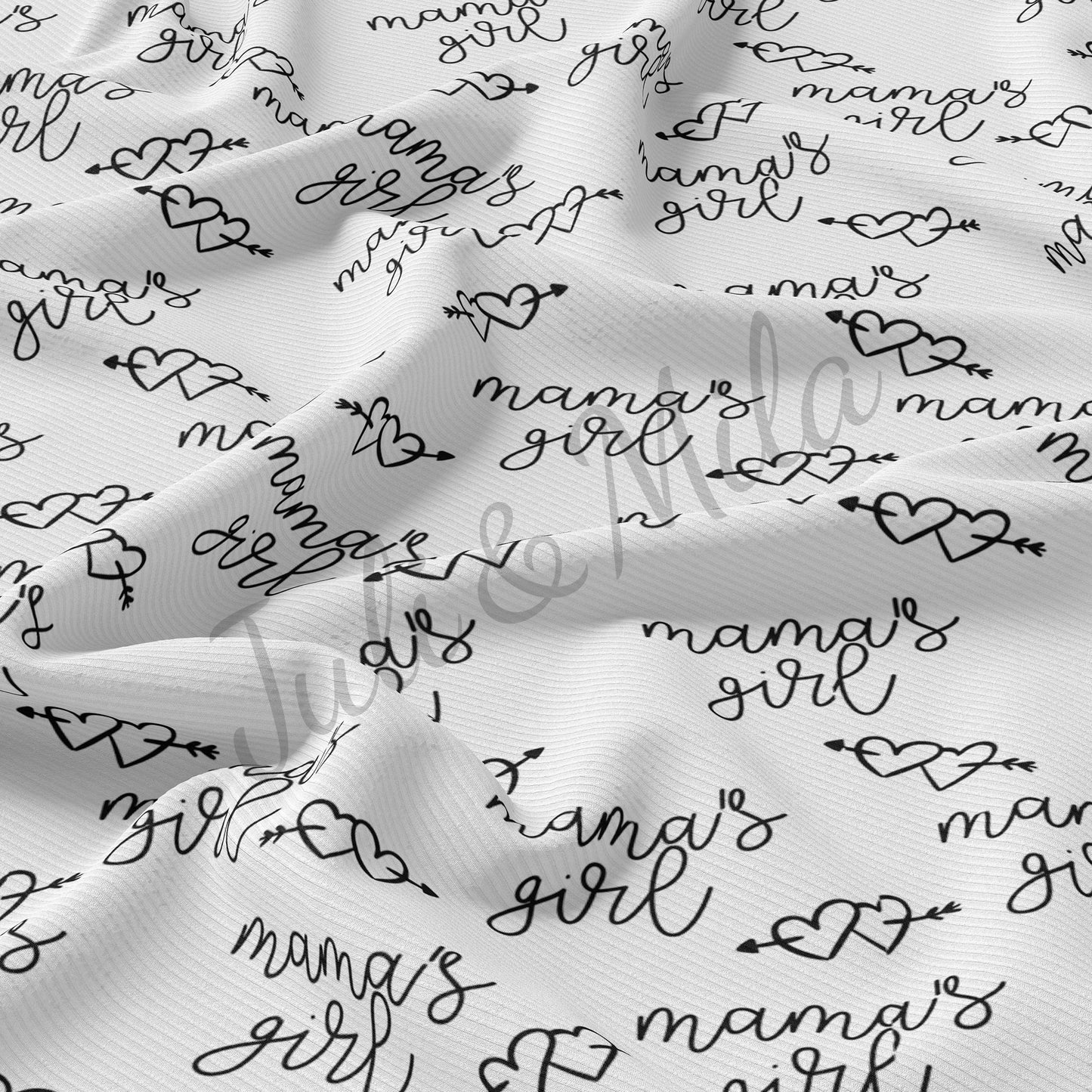 Rib Knit Fabric Mamas girl