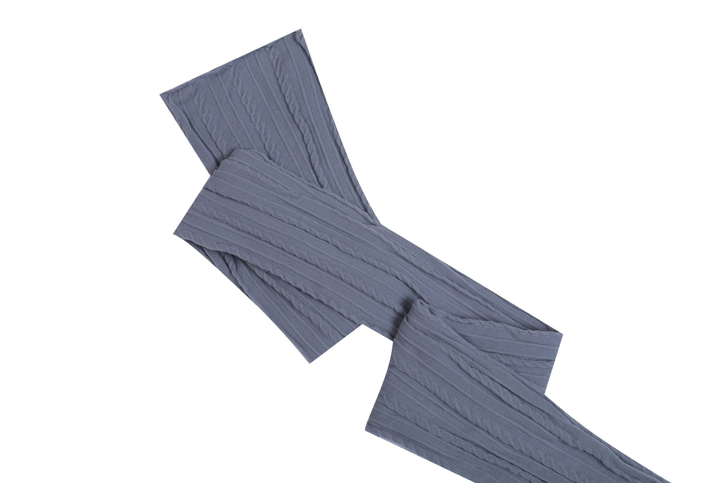 Gray Stretch Braided Nylon Stretch Fabric Strips 3" x 44"