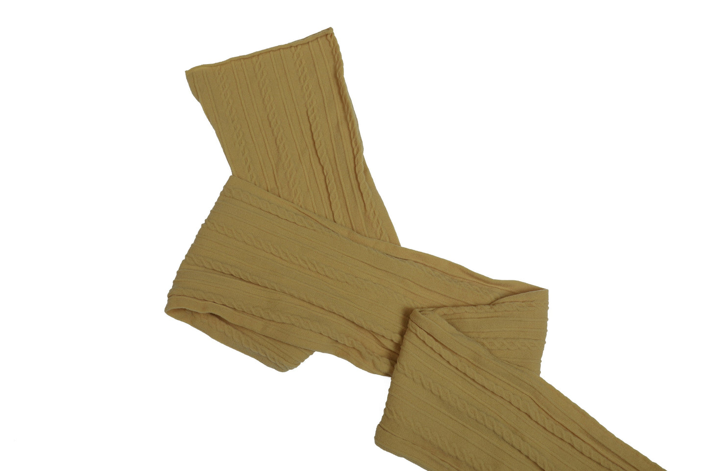 Mustard Stretch Braided Nylon Stretch Fabric Strips 3" x 44"
