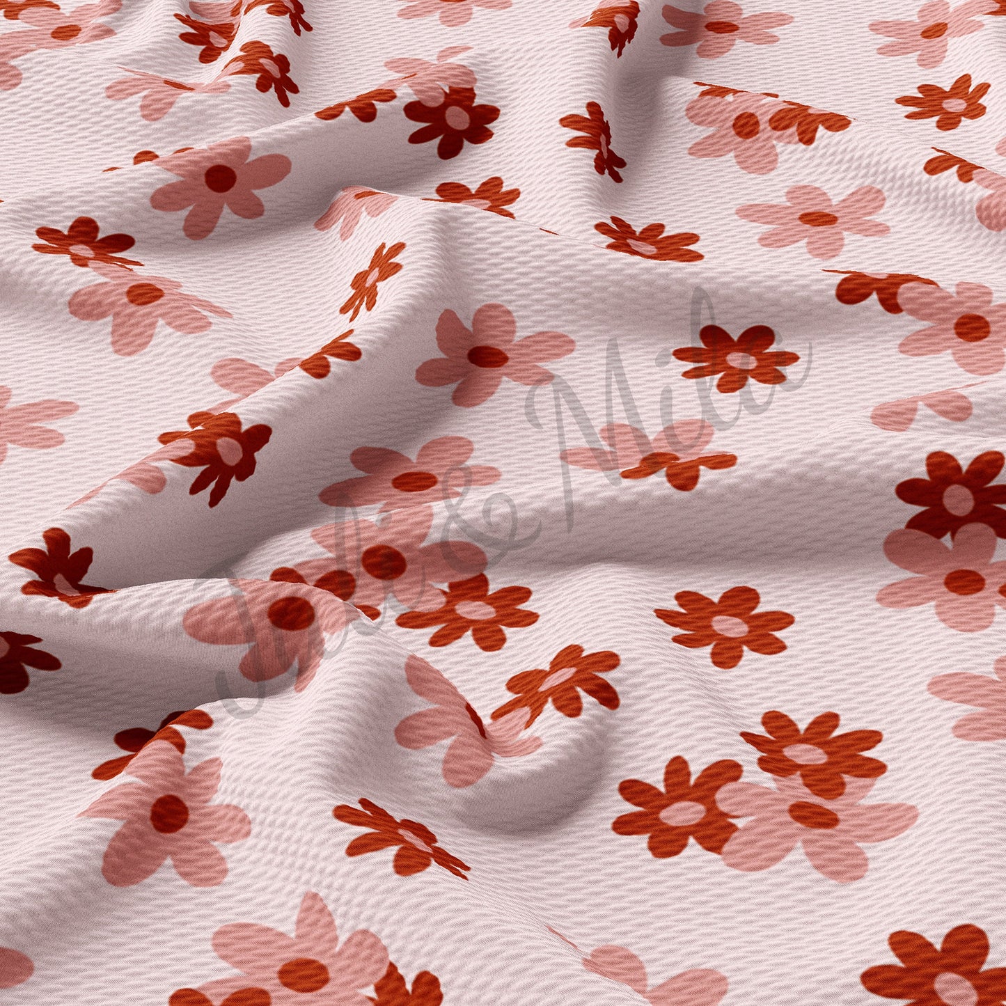 Valentines Day Bullet Textured Fabric  Floral111