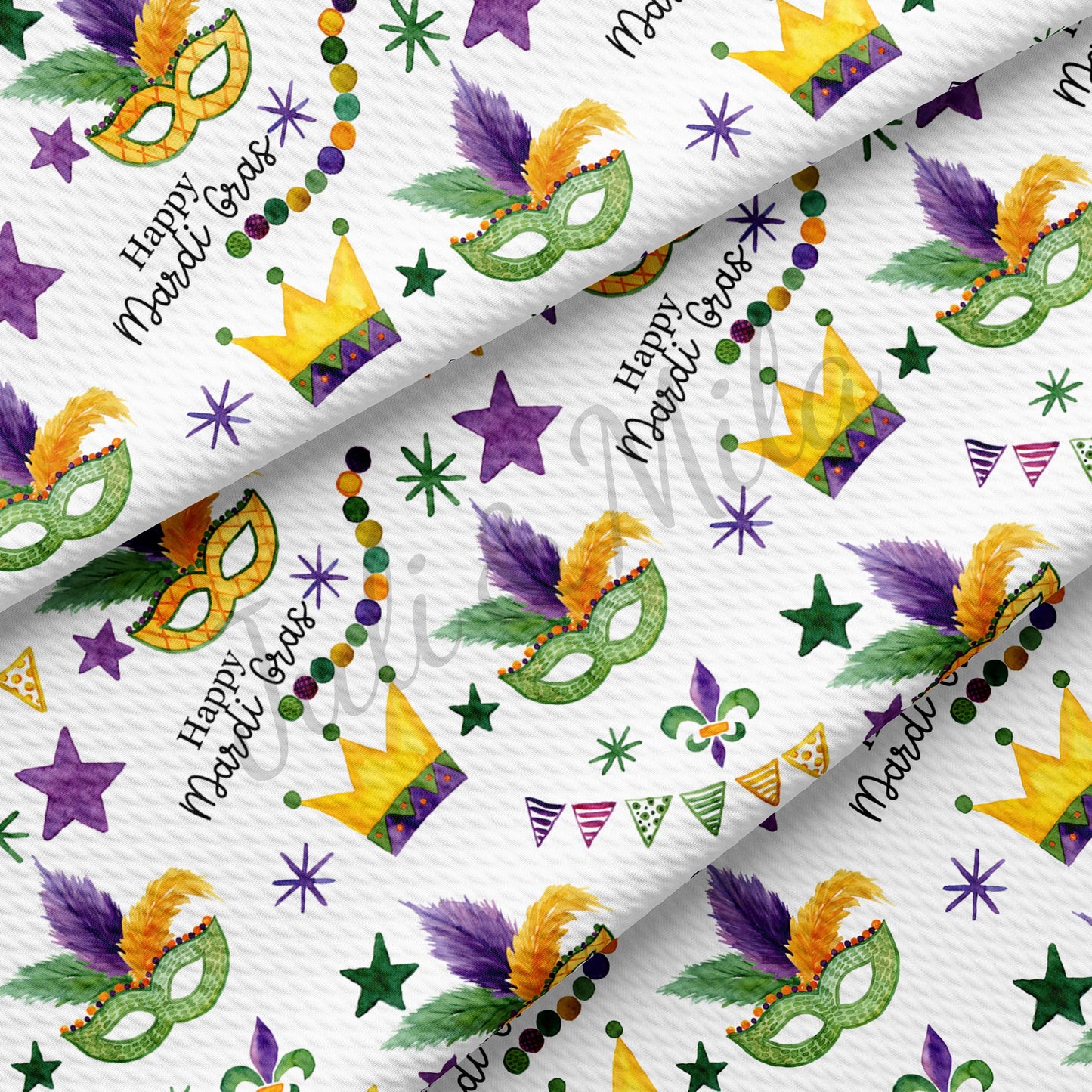 St. Patrick's Day Bullet Fabric mardigras