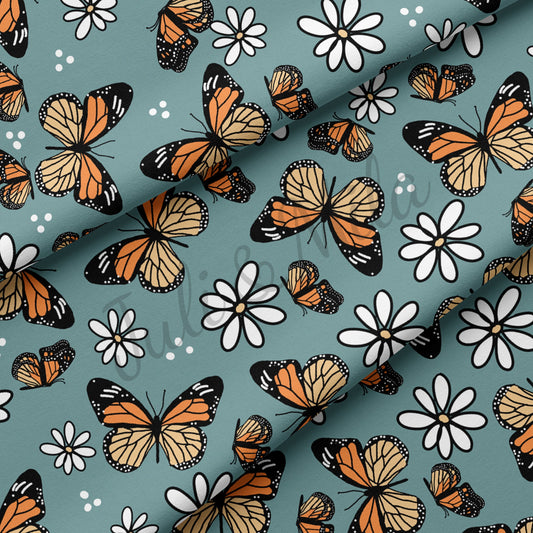 DBP Fabric Double Brushed Polyester Fabric Butterflies