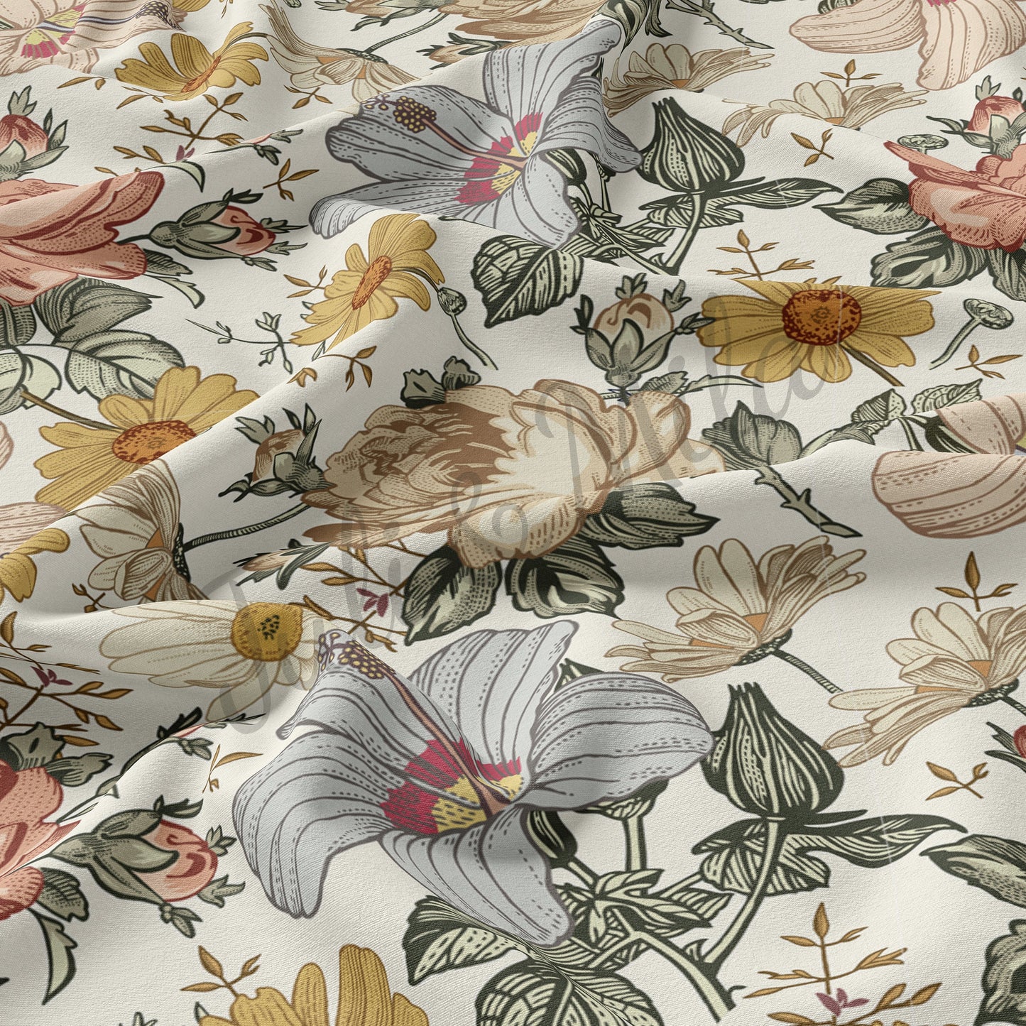 DBP Fabric Double Brushed Polyester Fabric Floral12