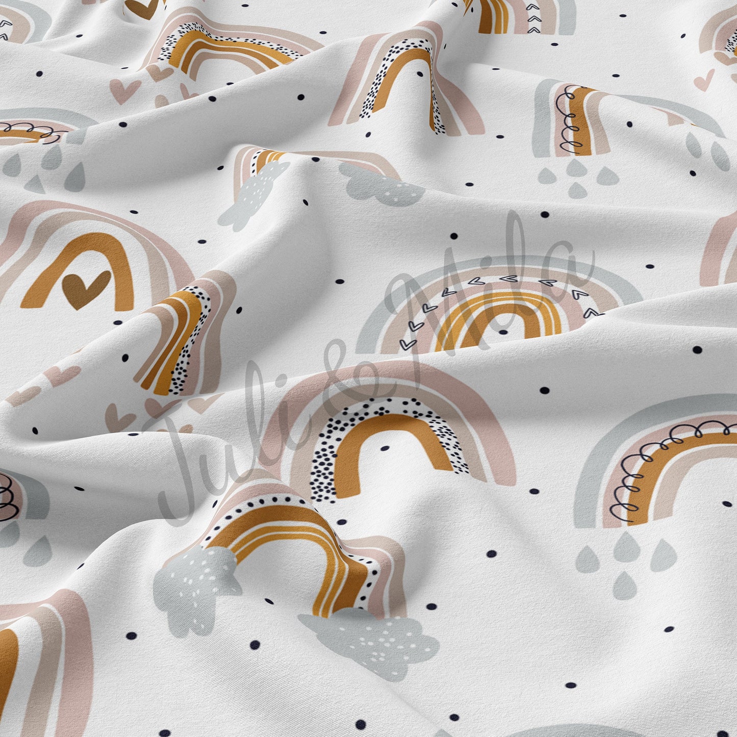 DBP Fabric Double Brushed Polyester Fabric Rainbow (R6)