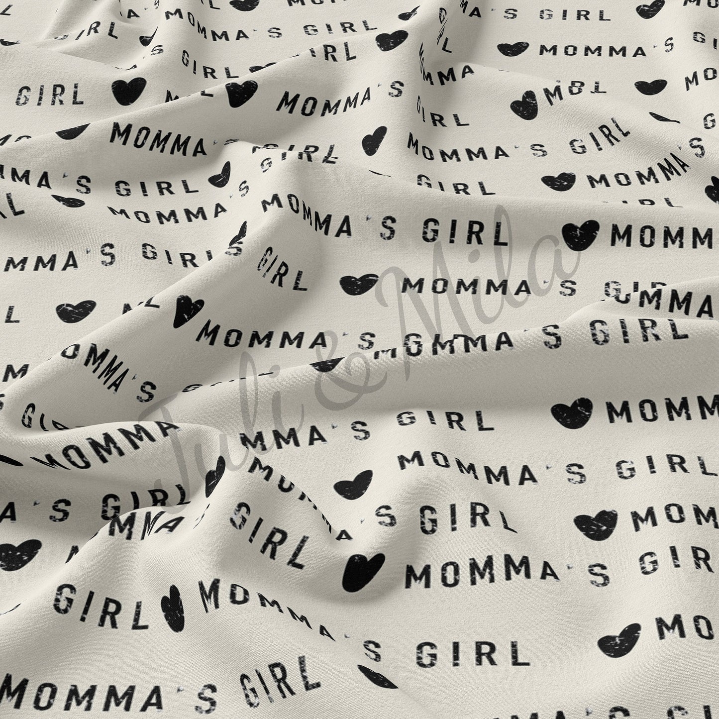 DBP Fabric Double Brushed Polyester Fabric Mommas Girl DBP545