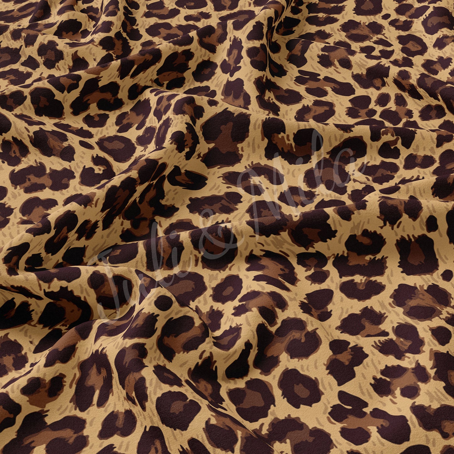 DBP Fabric Double Brushed Polyester Fabric Leopard