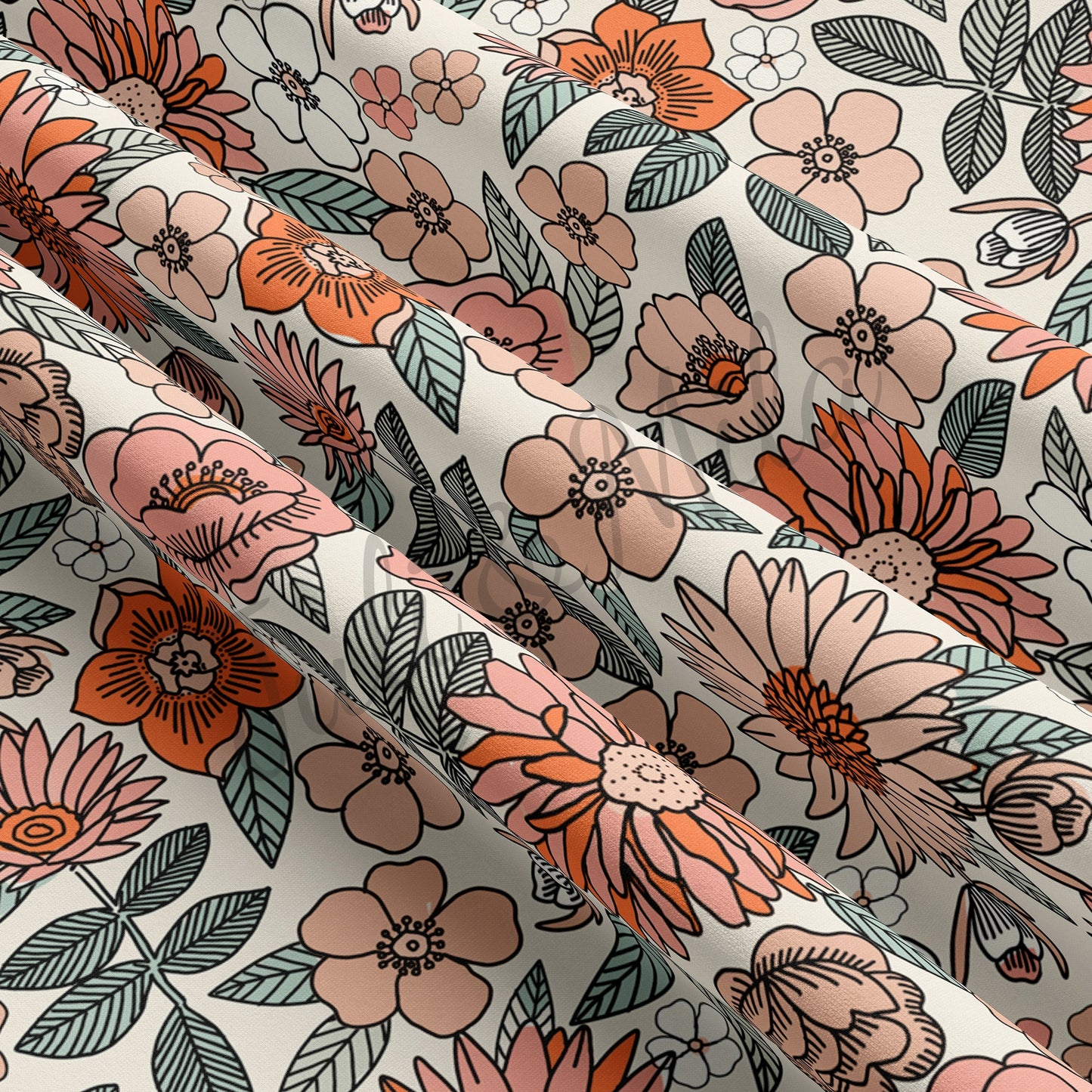 DBP Fabric Double Brushed Polyester Fabric Floral56