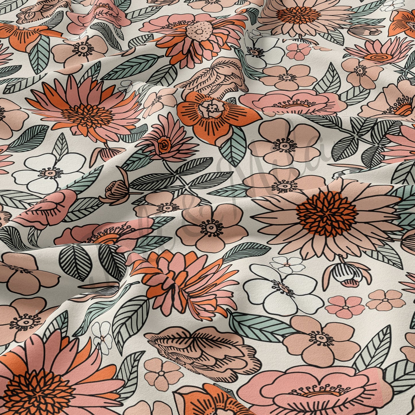 DBP Fabric Double Brushed Polyester Fabric Floral56