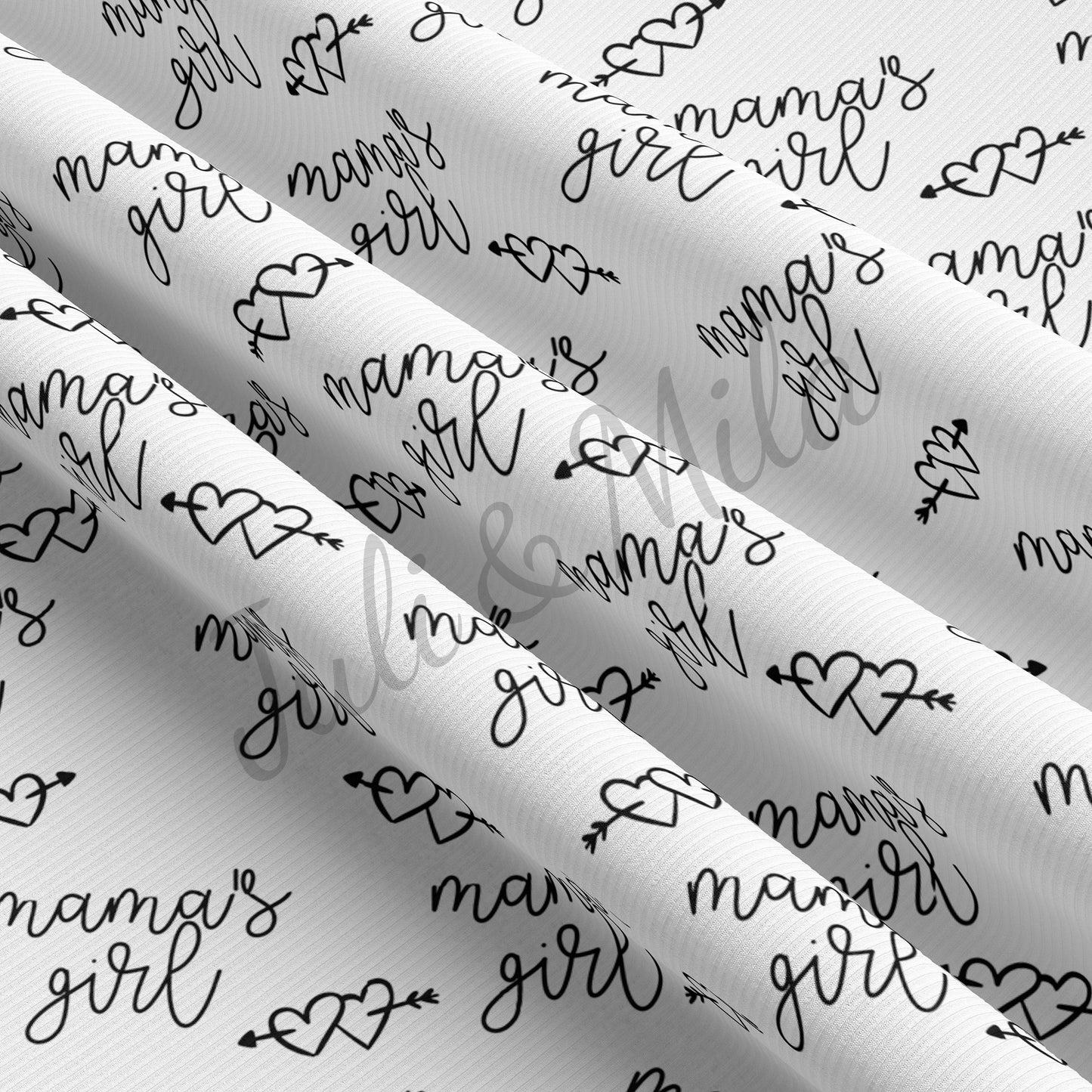 Rib Knit Fabric Mamas girl