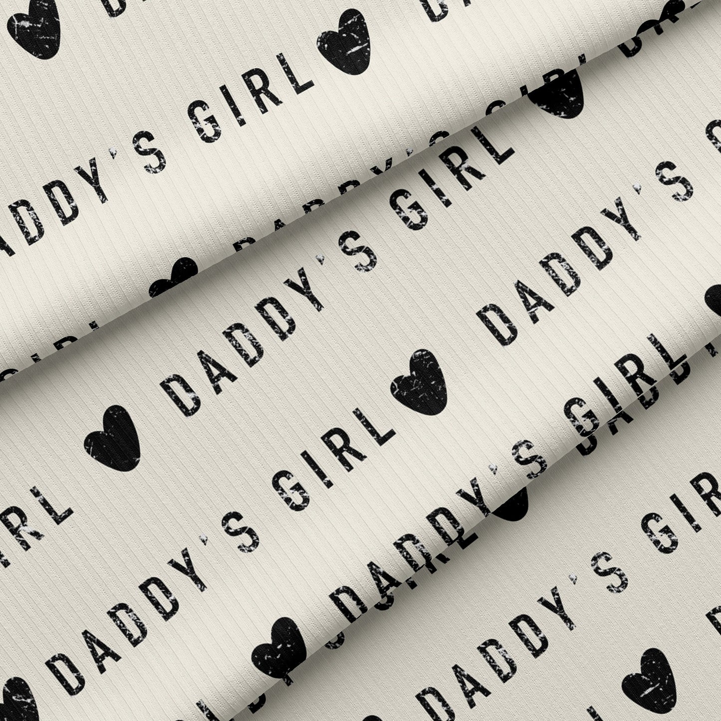 Daddys Girl Rib Knit Fabric RBK546