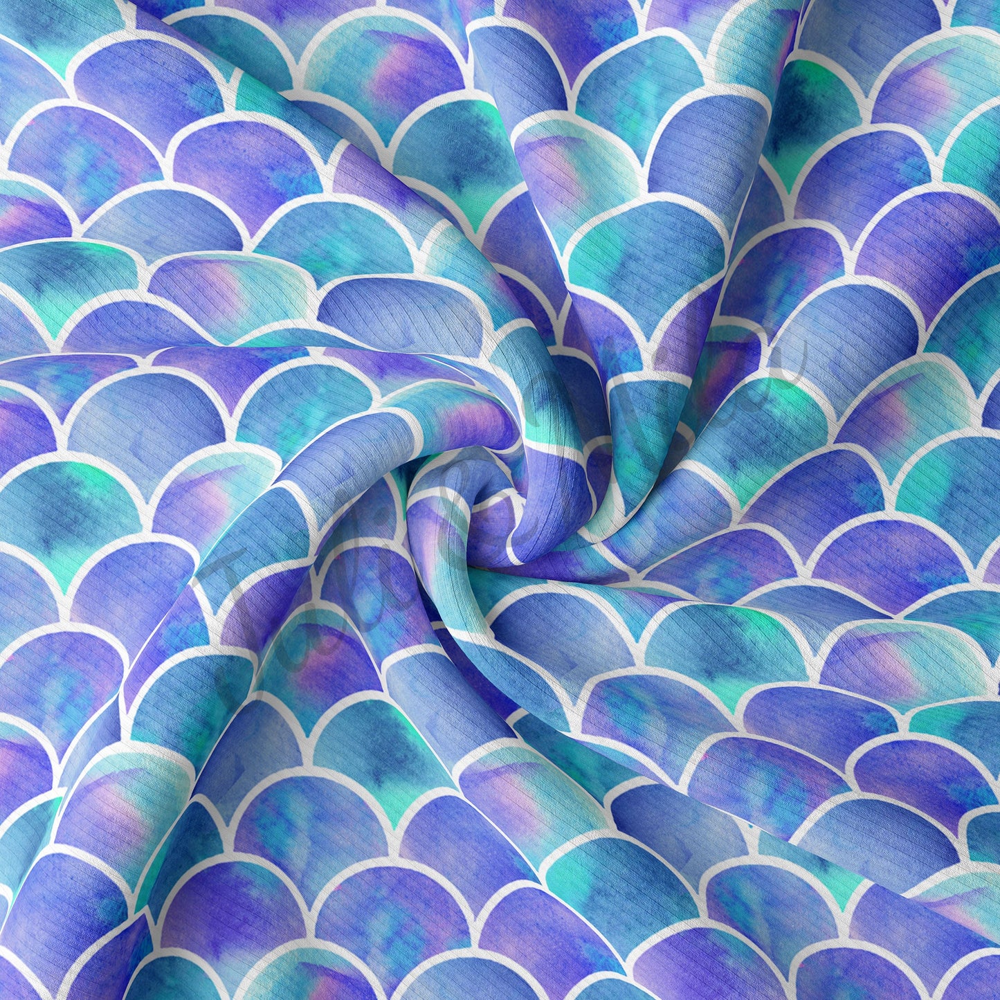 Mermaid Rib Knit Fabric Mermaid RBK27