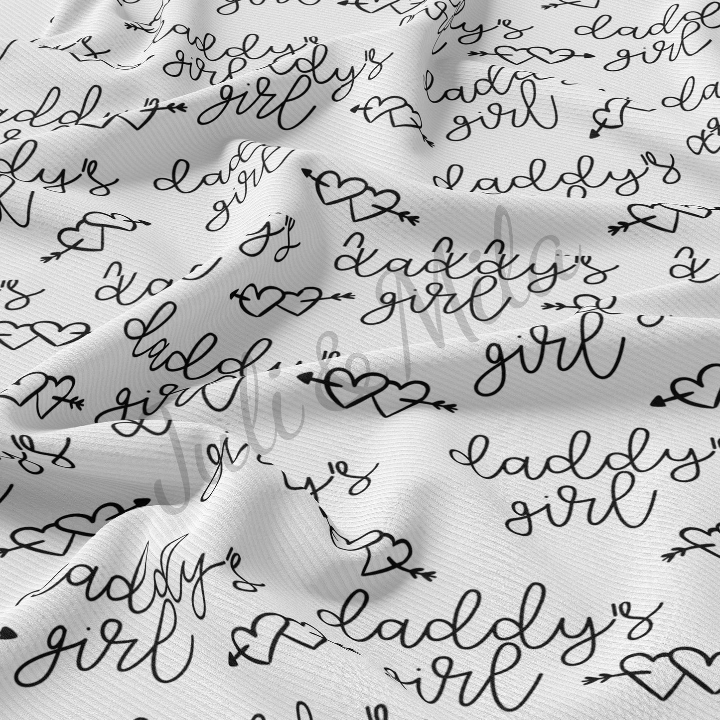 Rib Knit Fabric by the Yard Daddys Girl