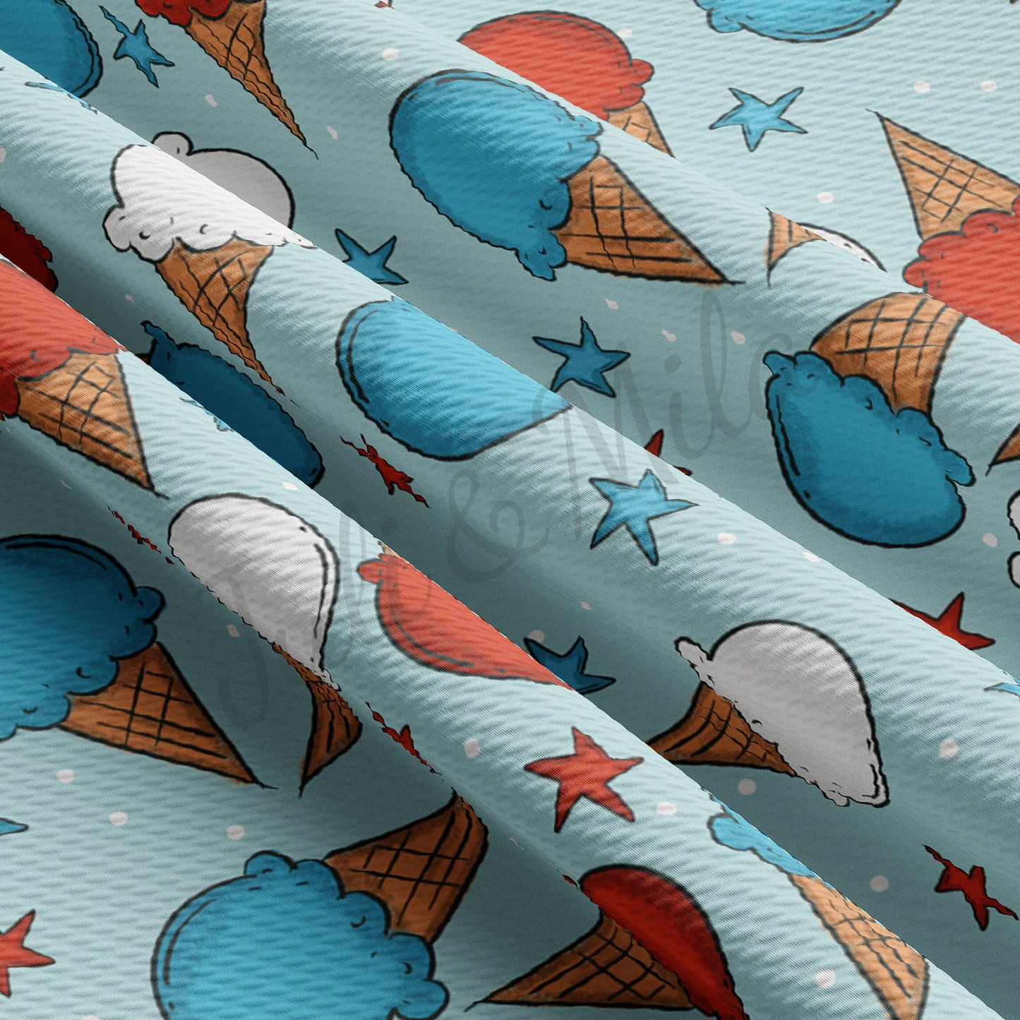 Patriotic 4th of July Bullet Fabric PT55