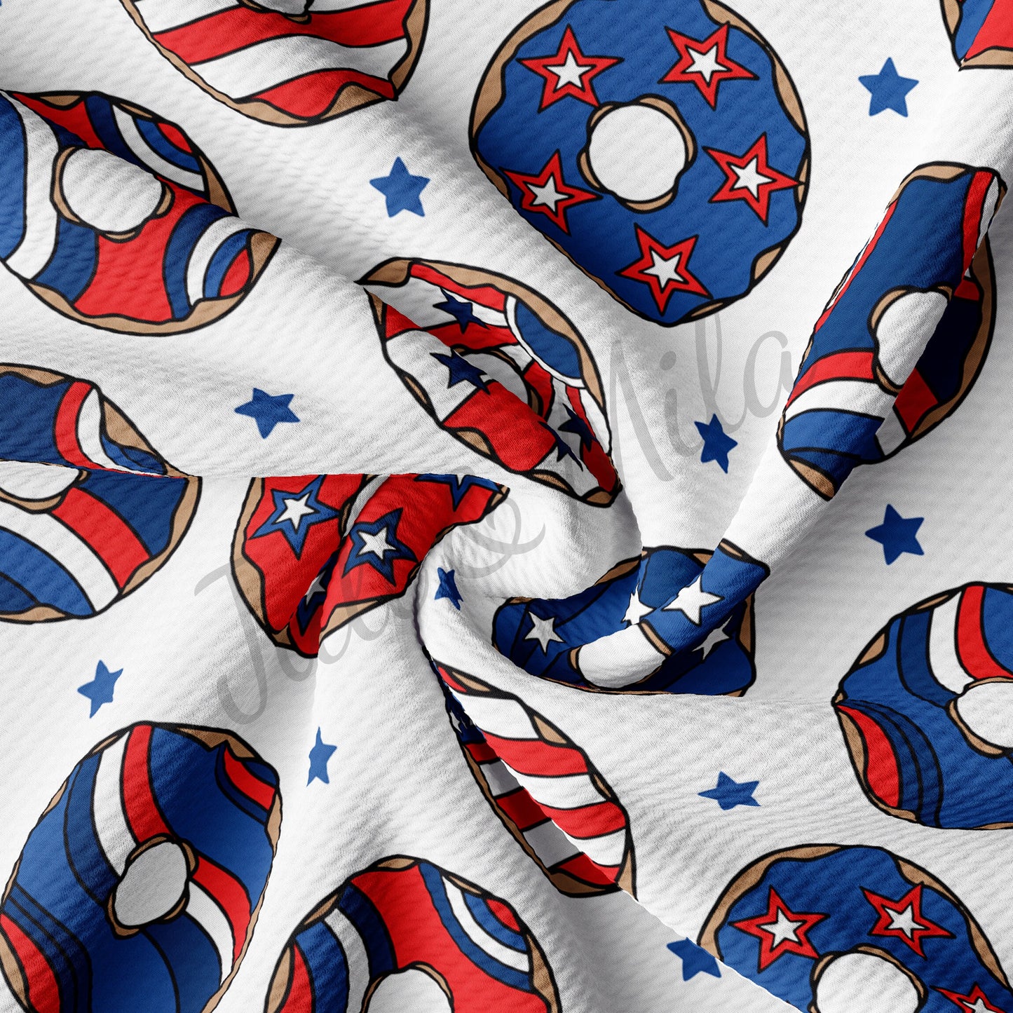 4th of July Patriotic USA Bullet Fabric Donuts PT83