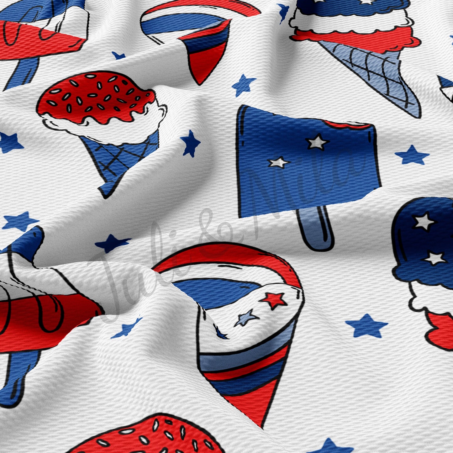 Patriotic USA 4th of July Bullet Fabric PT80
