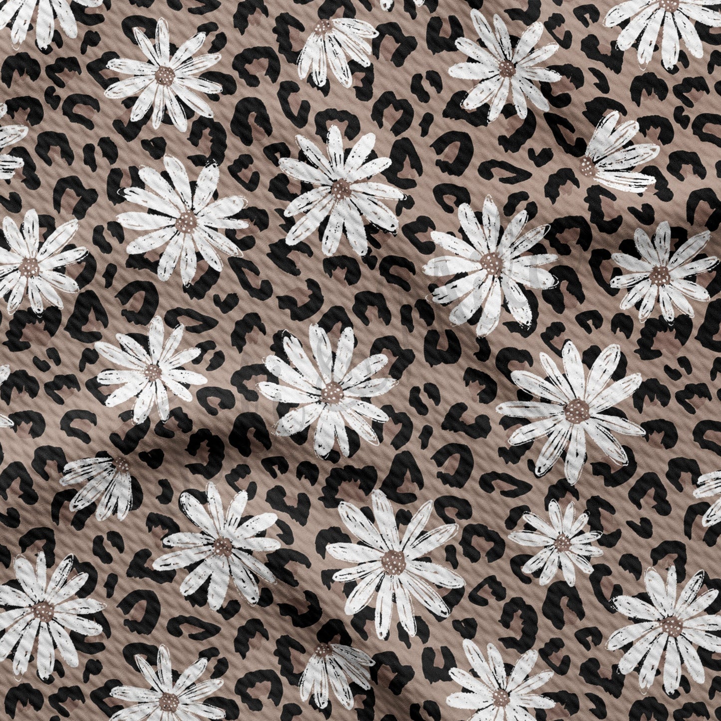 Leopard Daisy  Bullet Textured Fabric AA236