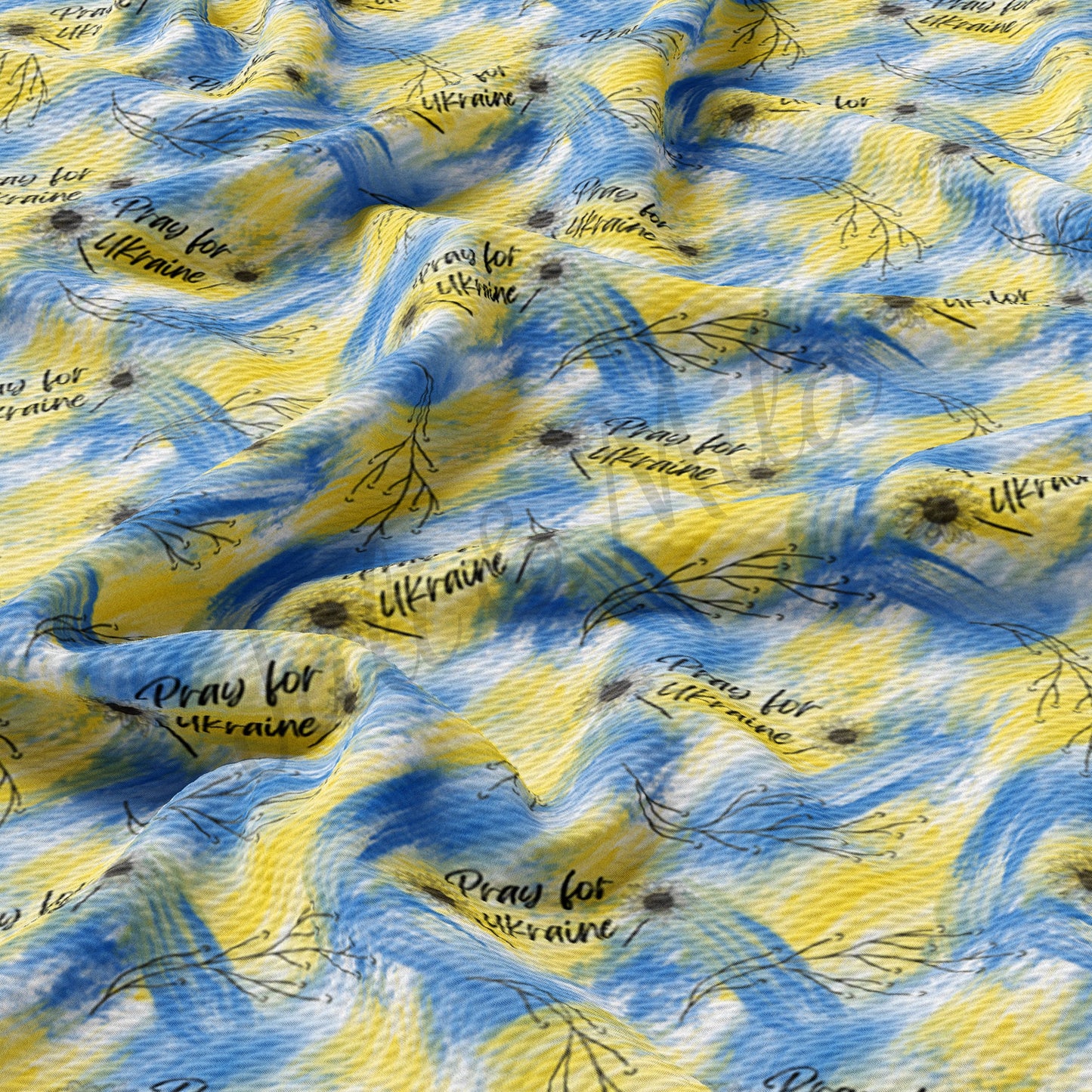Pray For Ukraine Bullet Fabric AA244