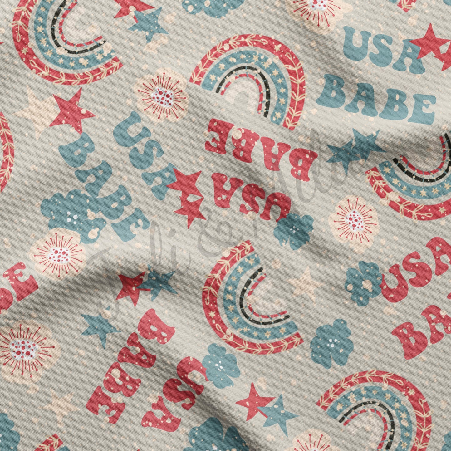 USA Babe 4th of July Patriotic USA  Bullet Fabric PT93