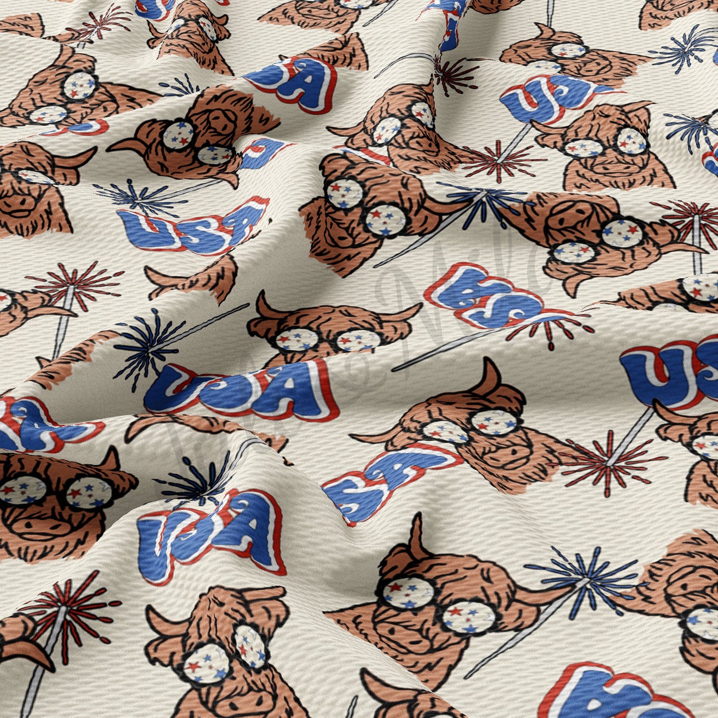Patriotic 4th of July Bullet Fabric AA353