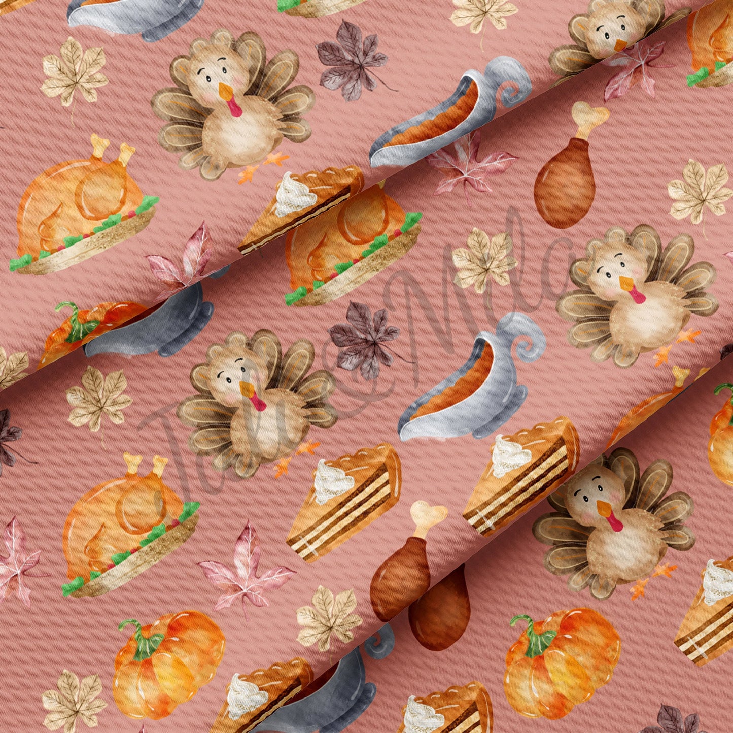 Thanksgiving Turkey Bullet Fabric AA420