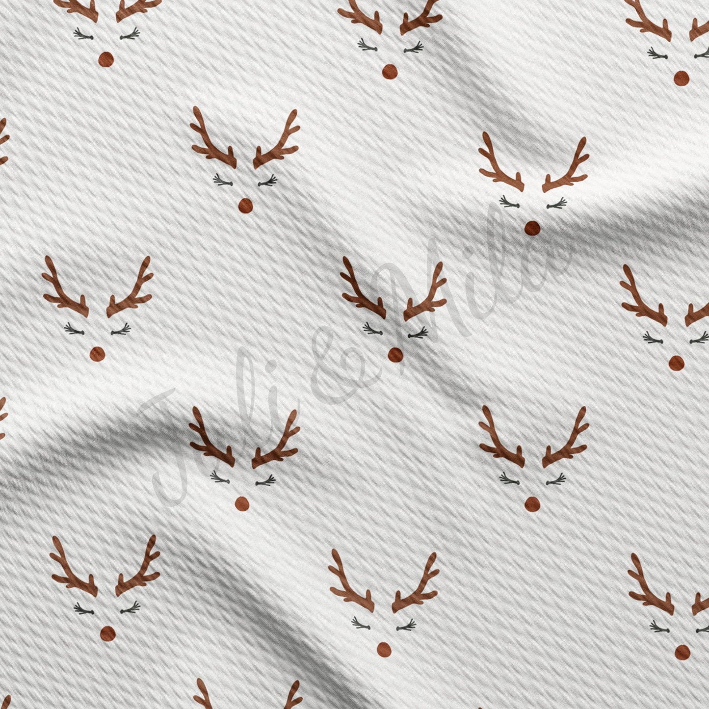 Christmas Reindeer Nose  Bullet Fabric AA380