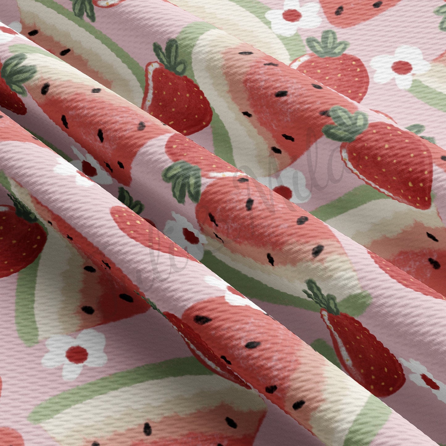 Strawberry Watermelon Summer Bullet Fabric AA484