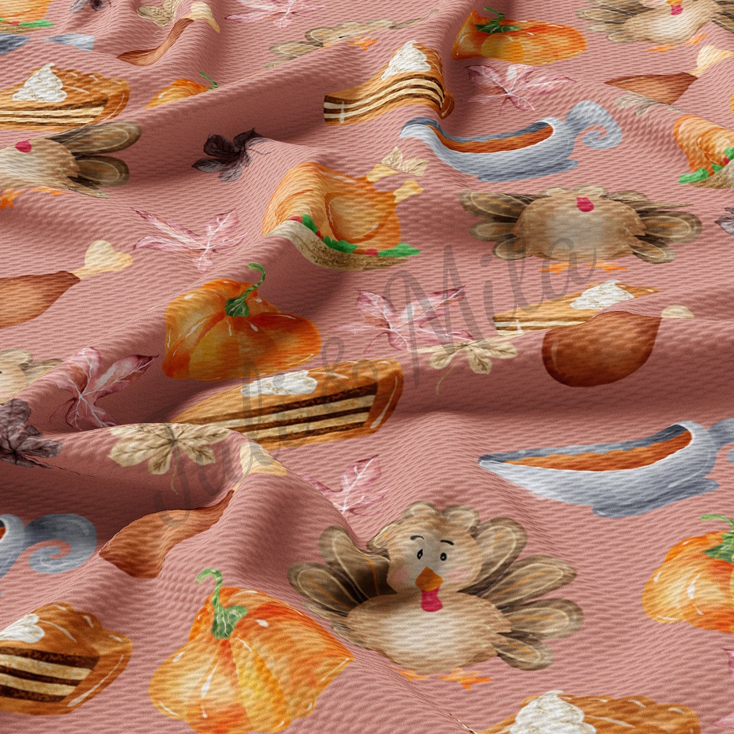 Thanksgiving Turkey Bullet Fabric AA420