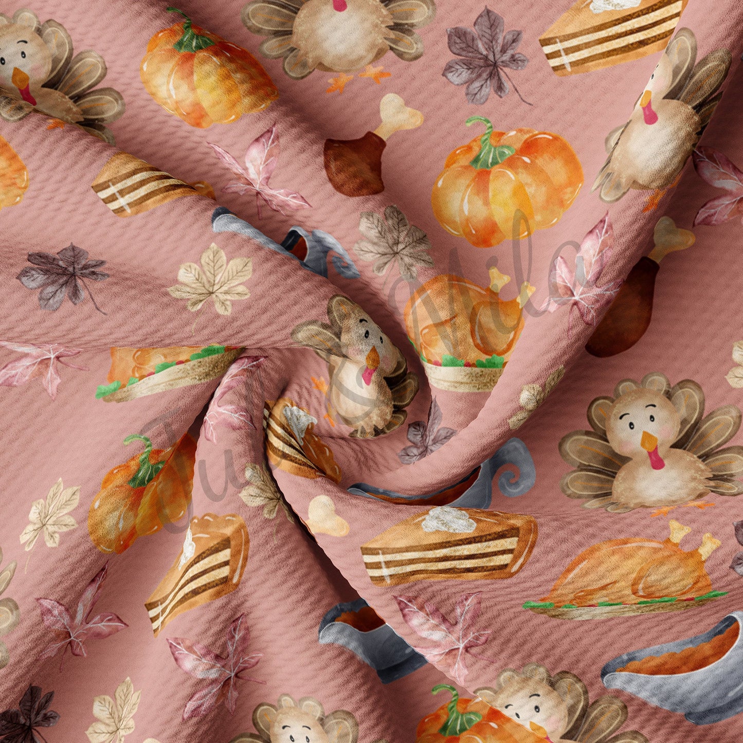 Thanksgiving Turkey Bullet Fabric AA420