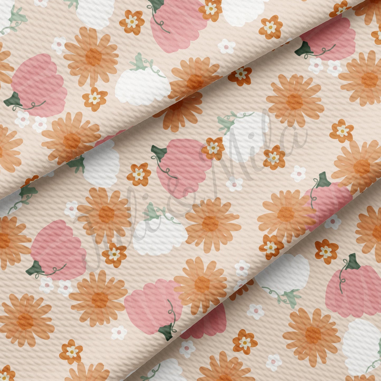 Floral Pumpkin Bullet Fabric AA469