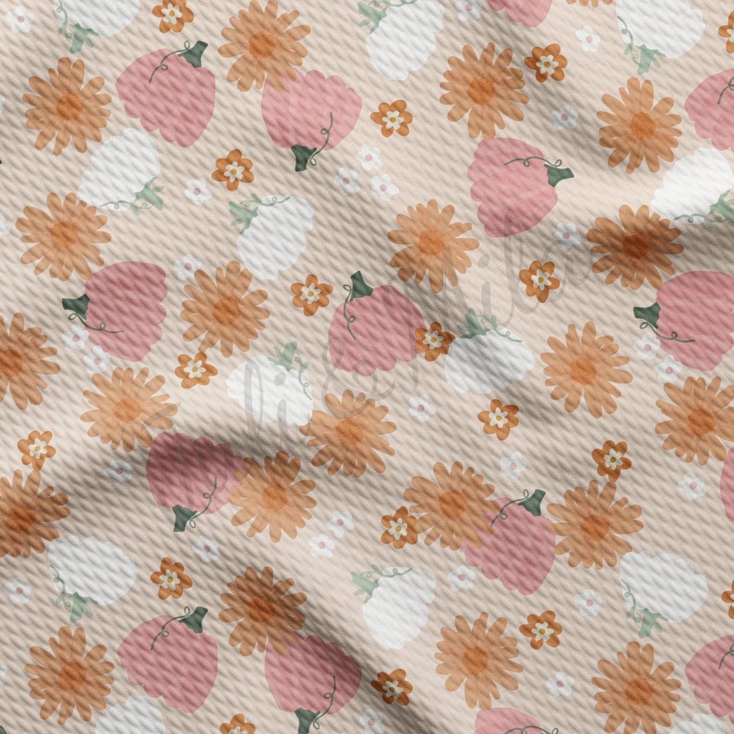 Floral Pumpkin Bullet Fabric AA469