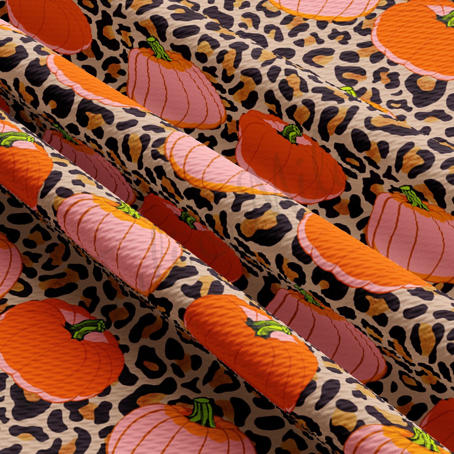 Pumpkin Cheetah Bullet Fabric AA472