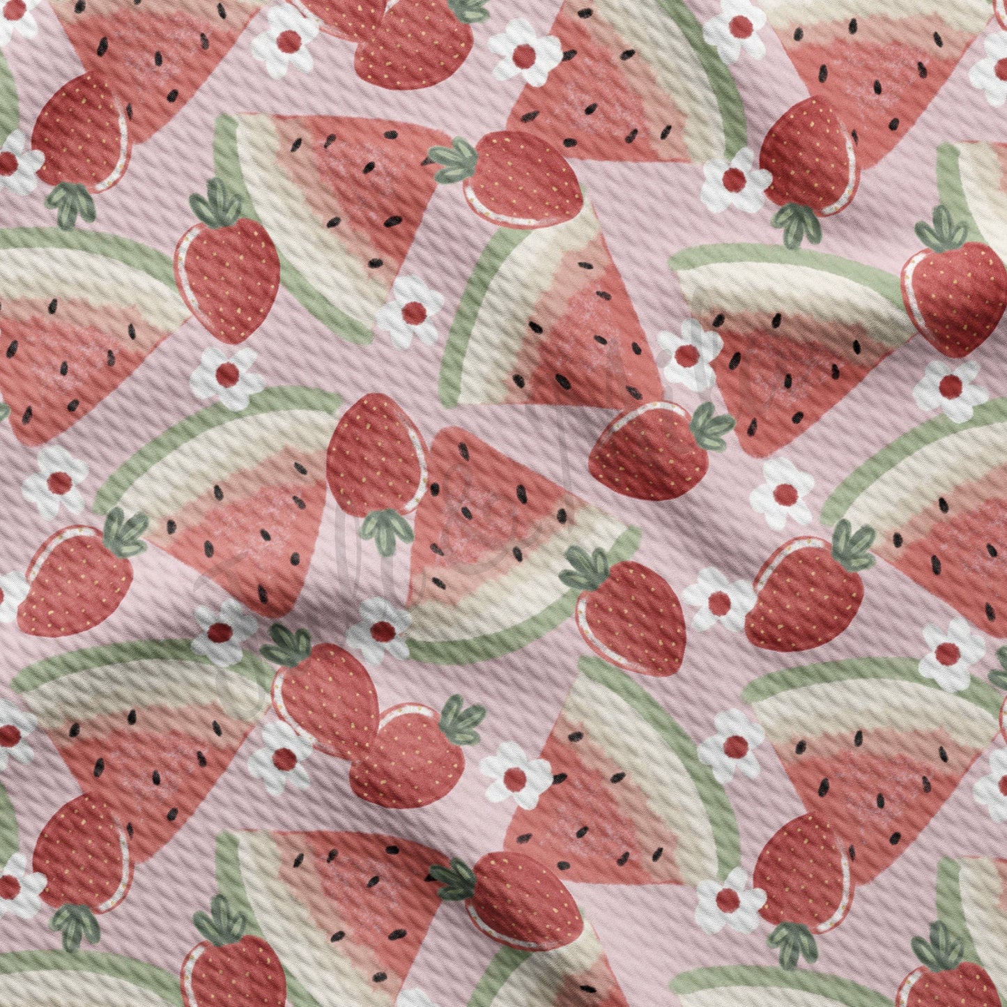Strawberry Watermelon Summer Bullet Fabric AA484