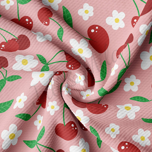 Cherry Summer Bullet Textured Fabric  AA594