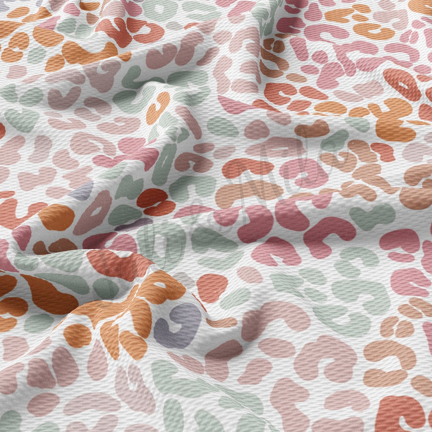 Pastel Leopard Cheetah Bullet Fabric AA705