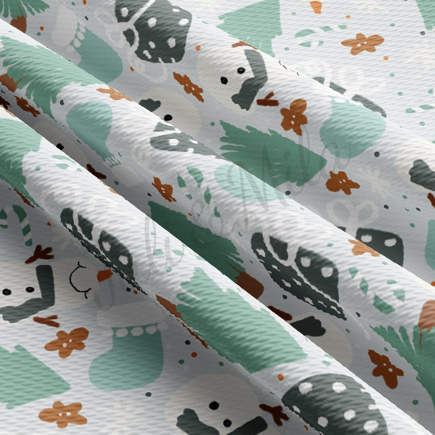 Christmas Snowman Bullet Fabric AA711