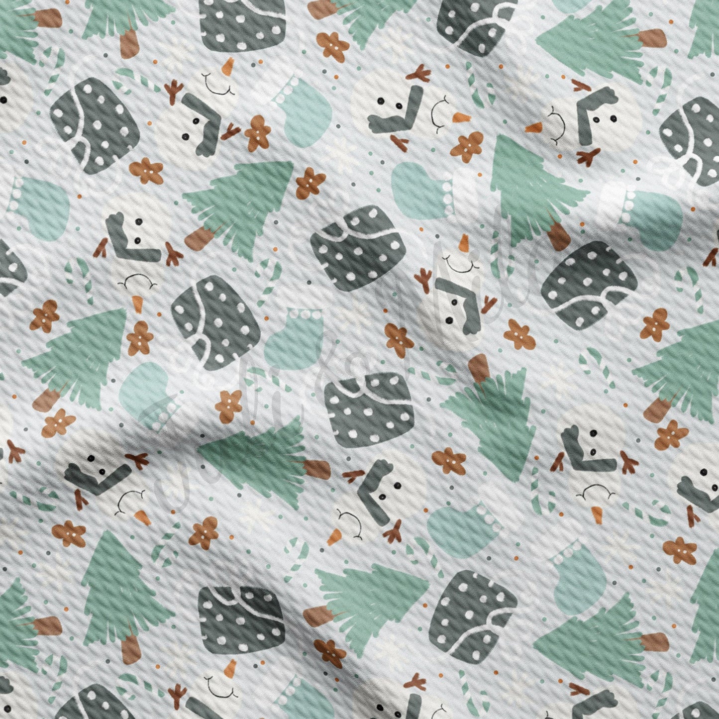 Christmas Snowman Bullet Fabric AA711