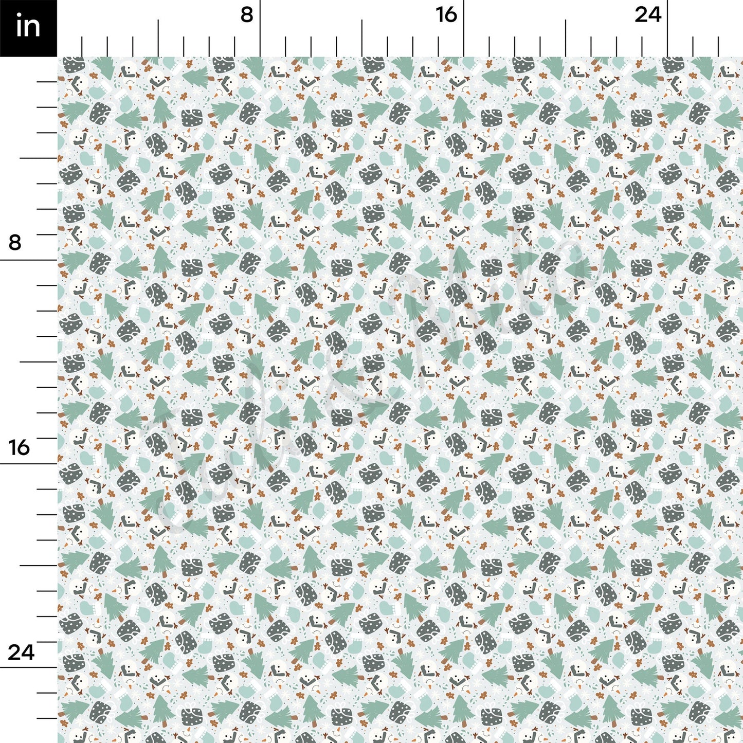 Christmas Snowman Bullet Fabric AA711