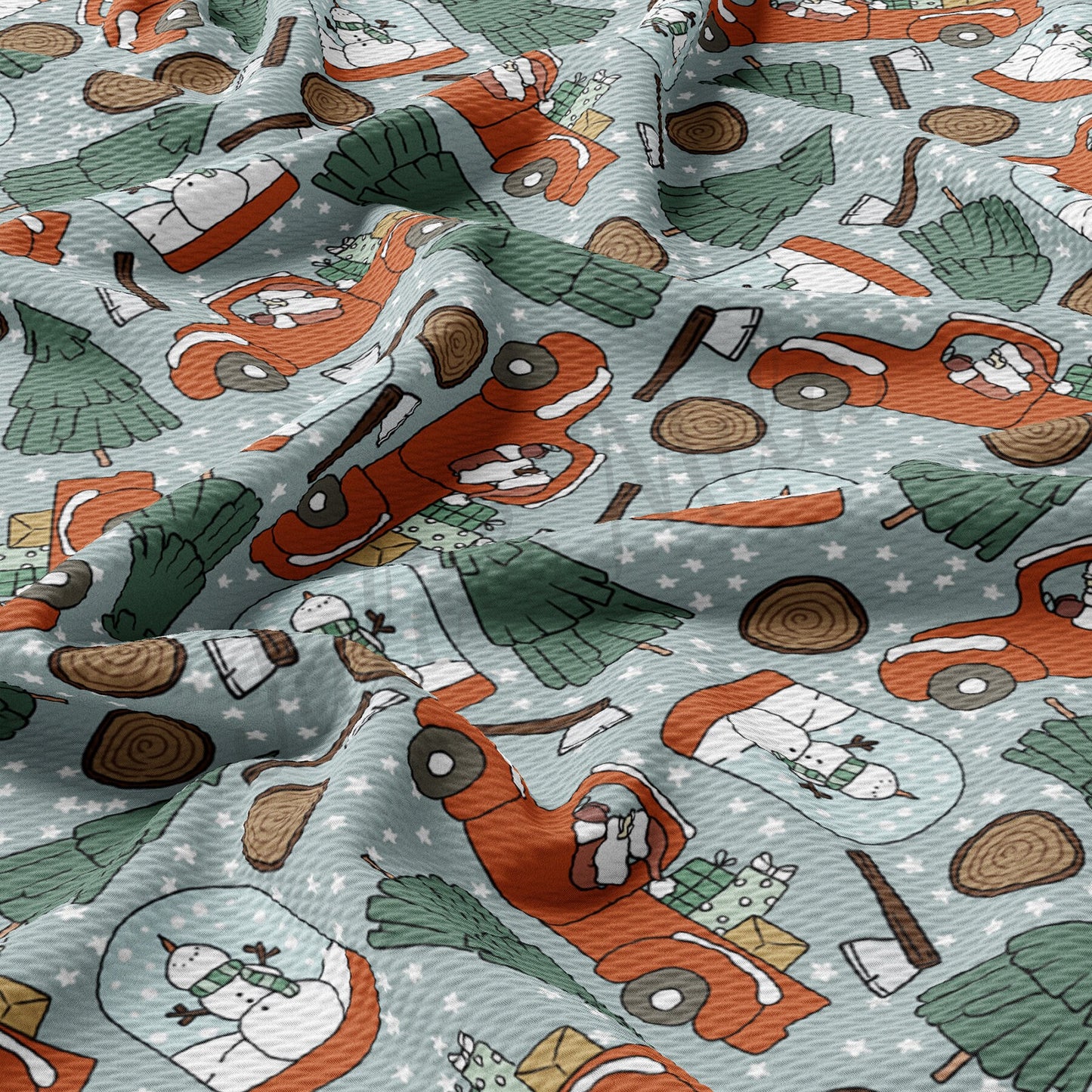 Christmas Truck Bullet Fabric AA733