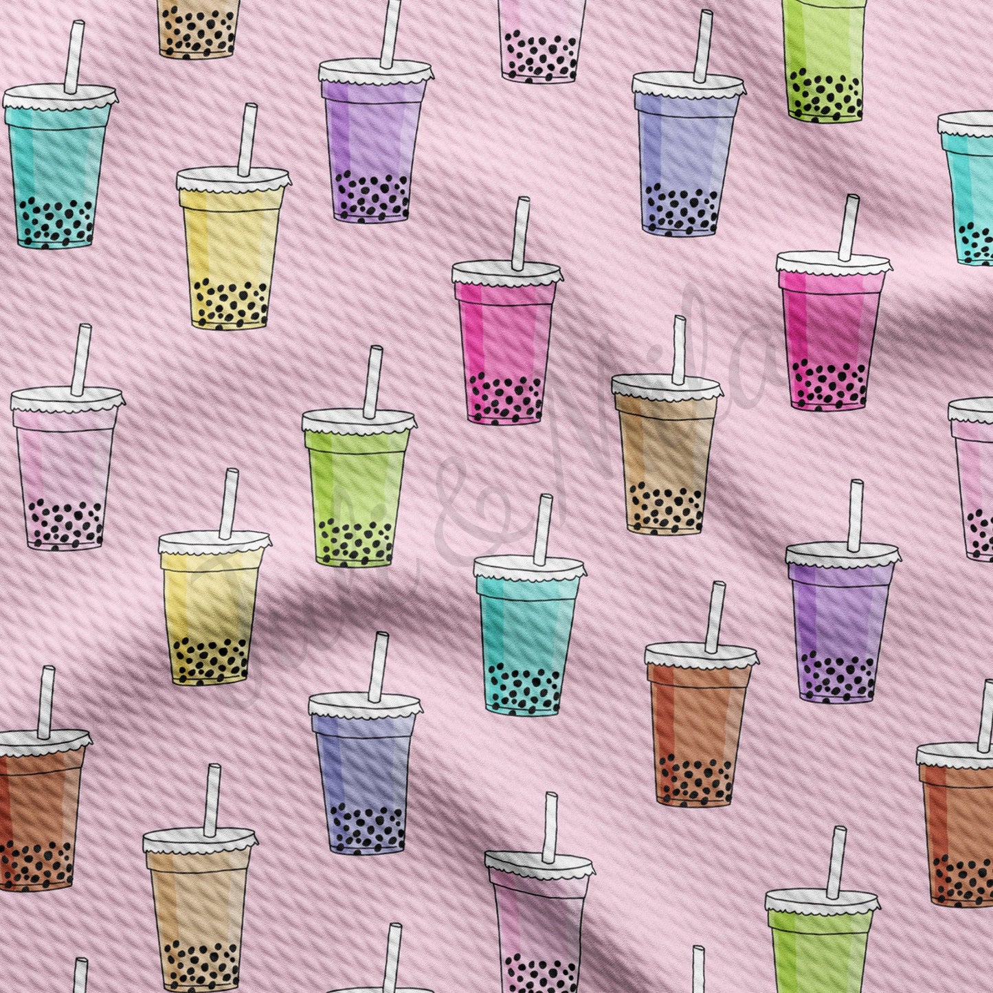 Boba Tea Bullet Fabric AA669