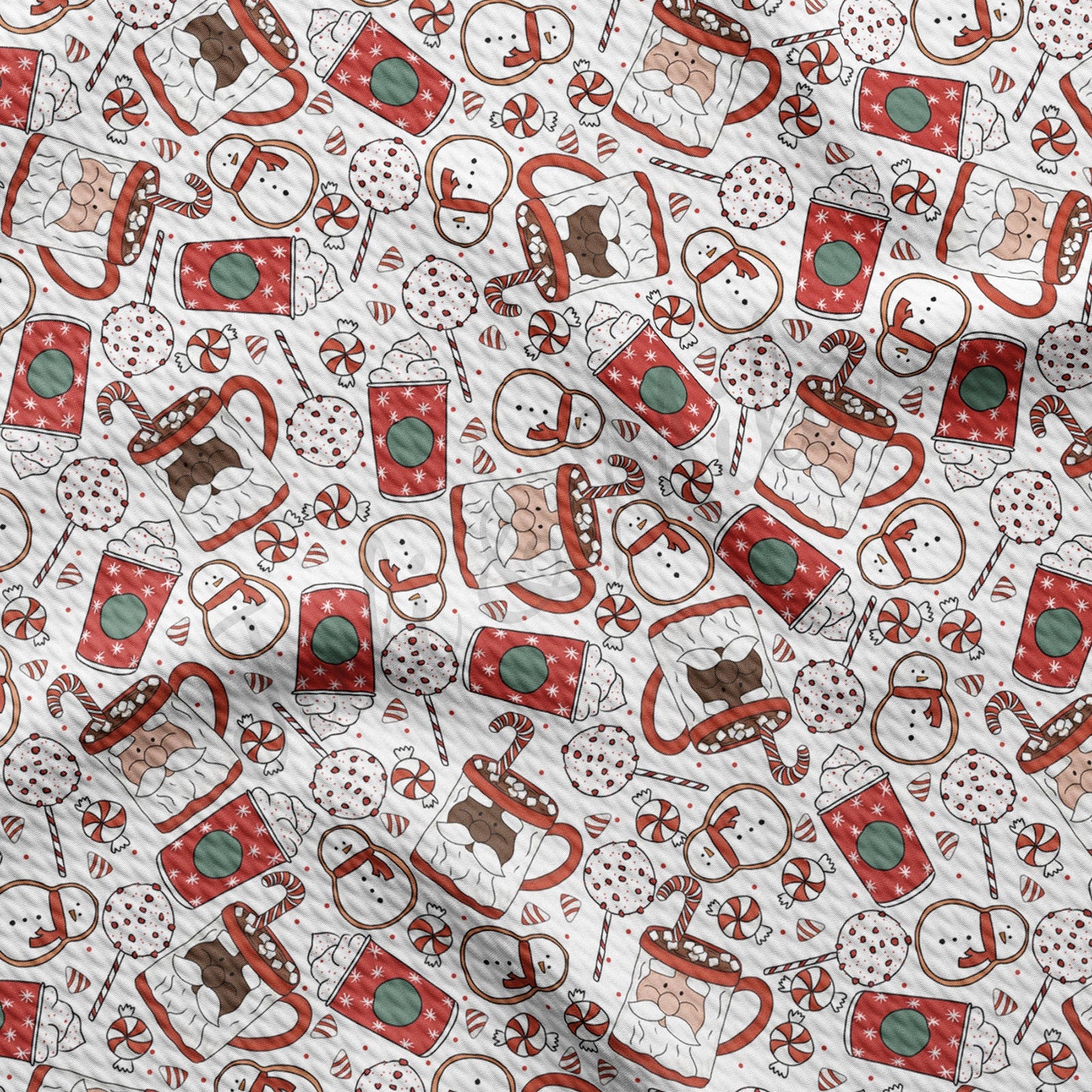 Latte Christmas Bullet Fabric AA703