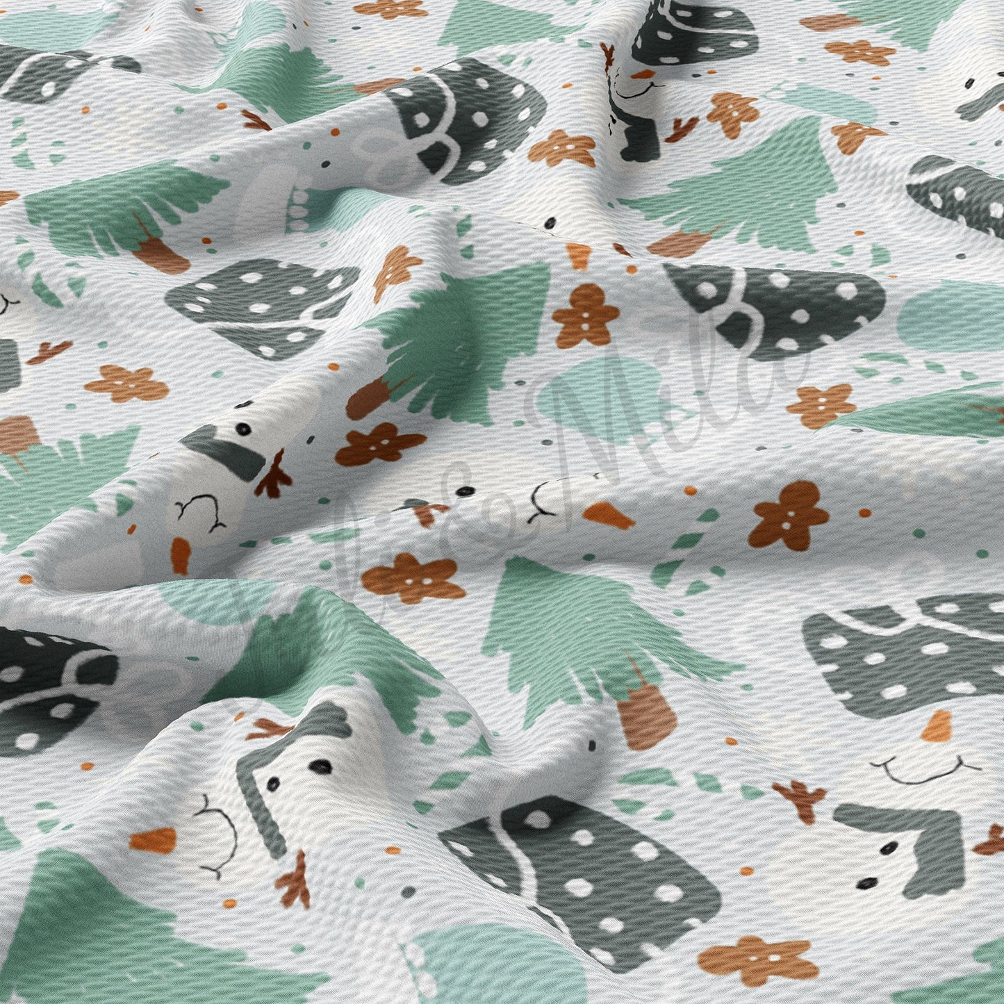 Christmas Snowman Bullet Fabric AA711